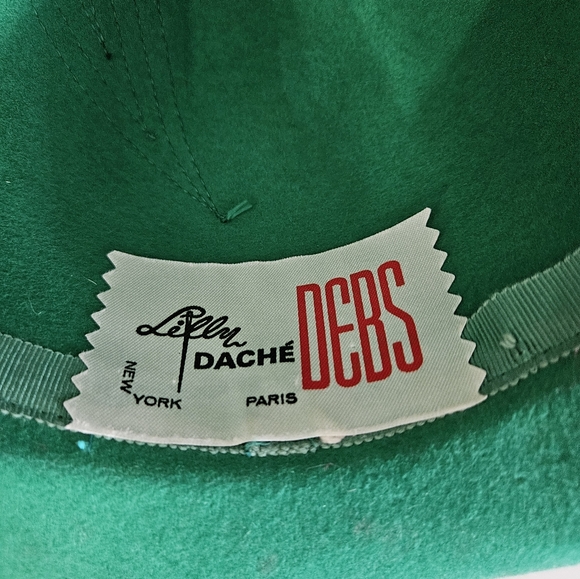 Lilly Daché DEBS Eye Catching Emerald Green Vintage Hat - Picture 5 of 5